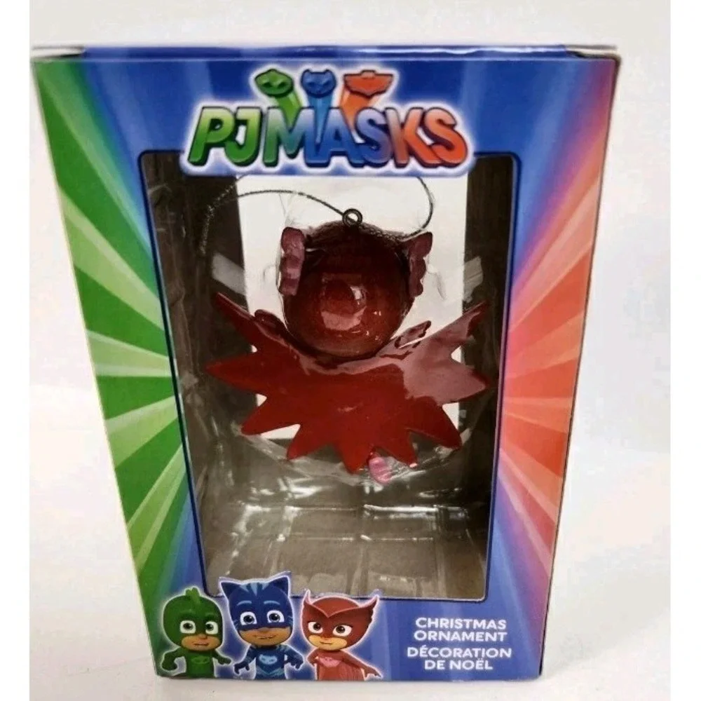 Lot of 2 Owelette PJ masks New Christmas Tree Decor Ornaments 1 loose 1 boxed